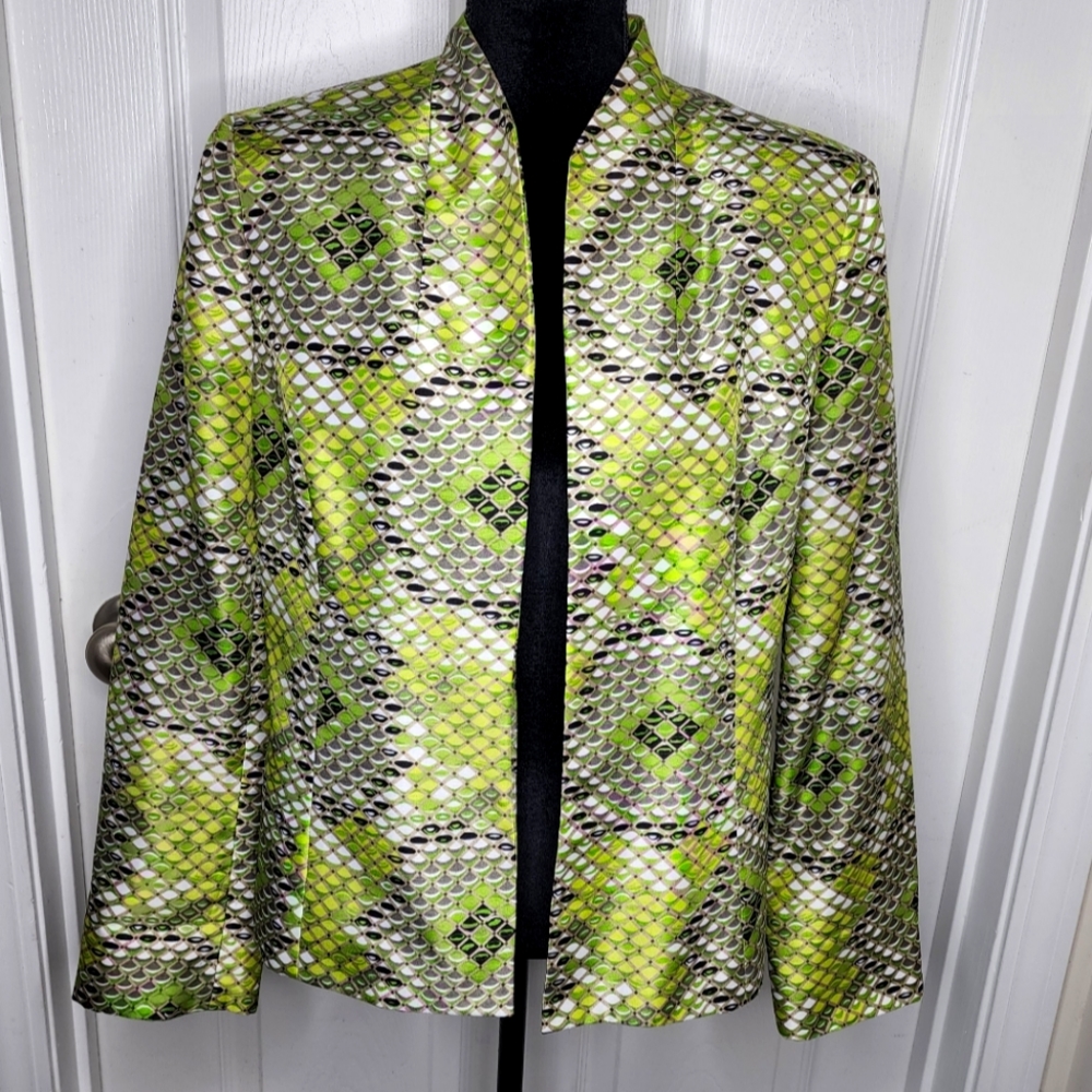 Kasper Blazer, Snake Print, Size 14